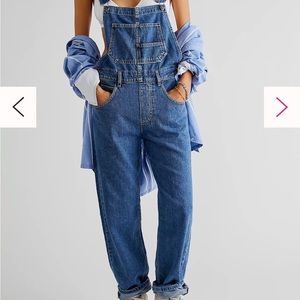 We The Free (Free People) Ziggy Denim Overall Straight Leg in Sapphire Blue